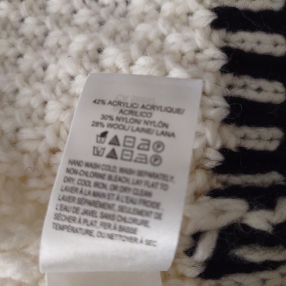 Lucky brand cardigan sweater Women's M black white - Picture 3 of 9